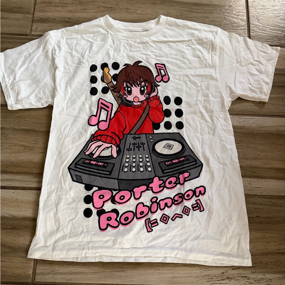 Porter Robinson white graphic tee XS